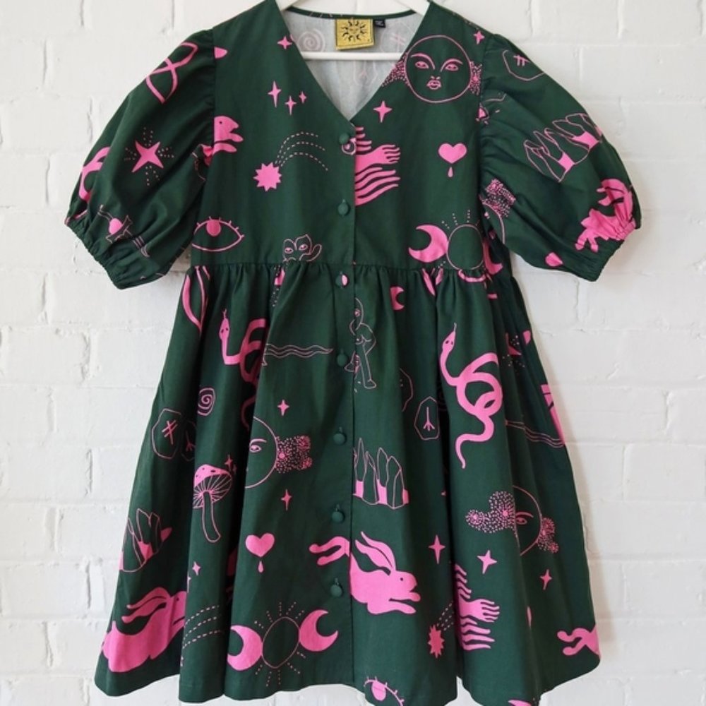 Lazy Oaf x Laura Callaghan Hidden Symbols Dress - Picture 1 of 5